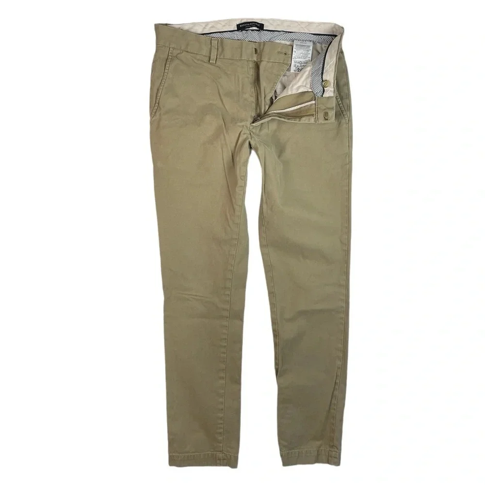 MJ134 Men’s Banana Republic SKINNY Fit FULTON Preppy Chino Pants 30x30